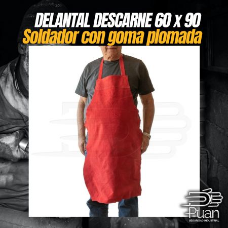 DELANTAL SOLDADOR CON GOMA PLOMADA 60 X 90